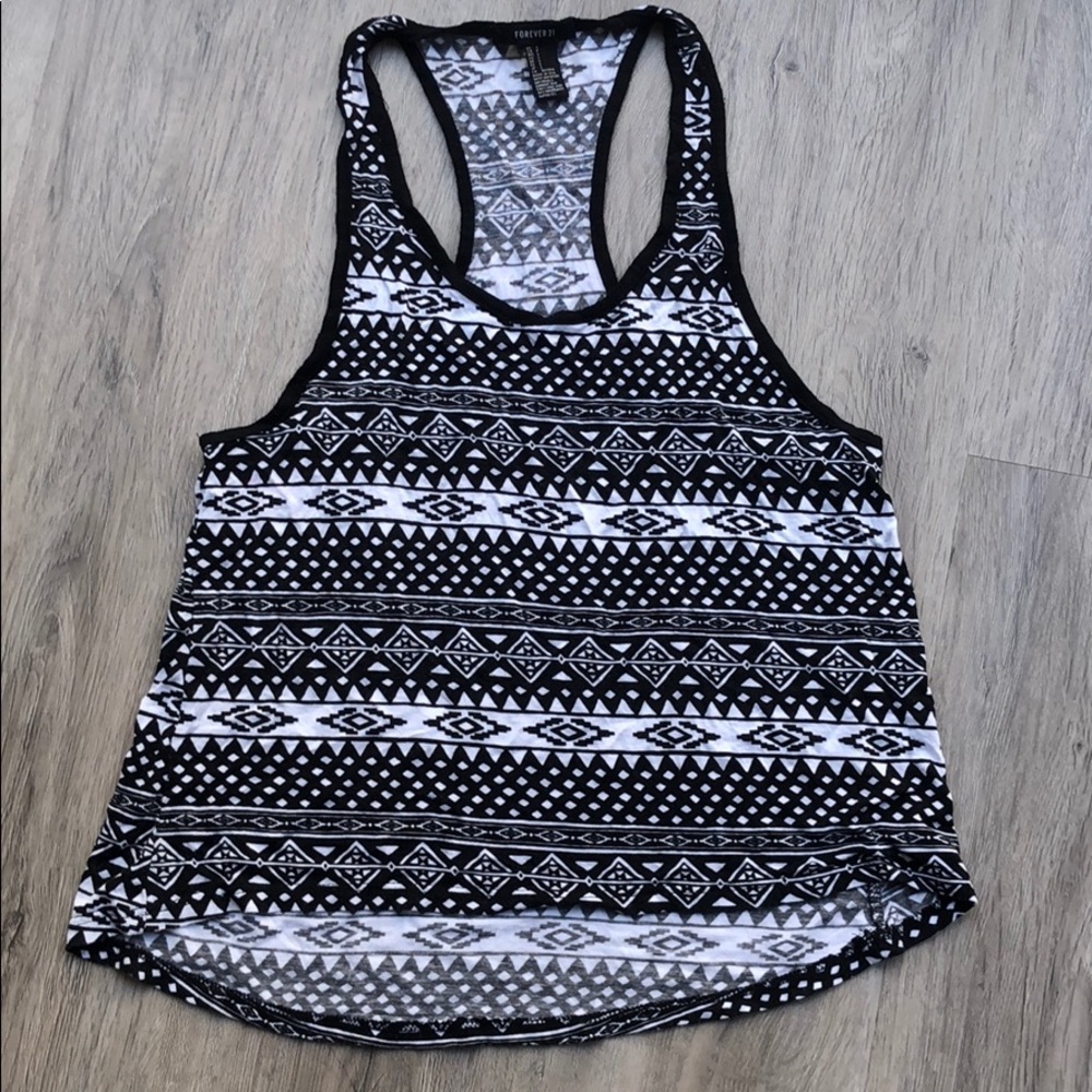 Black and white tank top